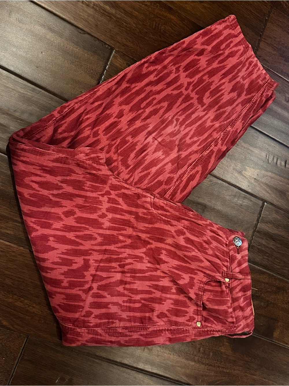 Anthropologie Scotch & Soda Dusty Rose Corduroy Pants with Patterned Waistbandy
